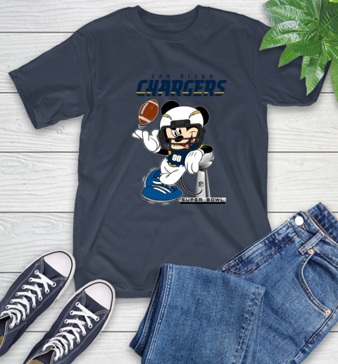 NFL San diego chargers Mickey Mouse Disney Super Bowl Football T Shirt T-Shirt 4