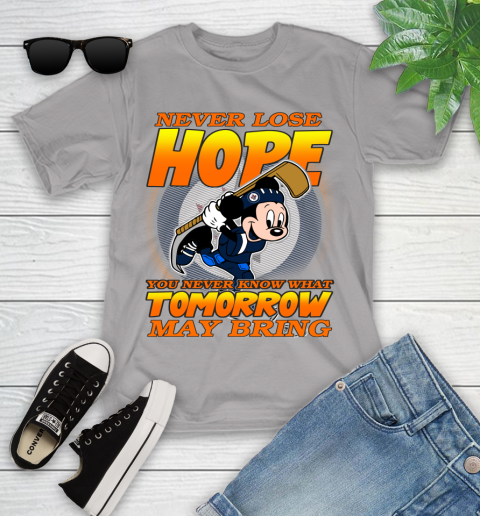 Winnipeg Jets NHL Hockey ootball Mickey Disney Never Lose Hope Youth T-Shirt 4