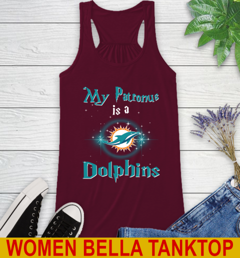 NFL Football Harry Potter My Patronus Is A Miami Dolphins Racerback Tank 2