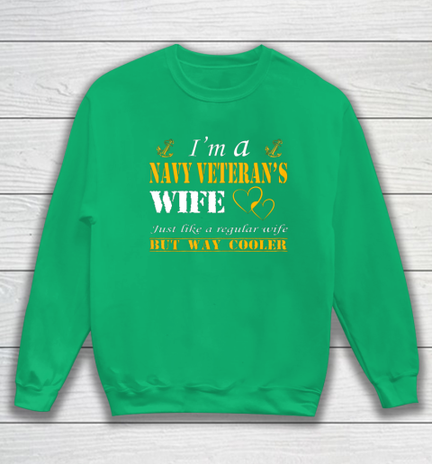 Womens I am a Navy veterans wife t shirt Navy veteran Sweatshirt 5