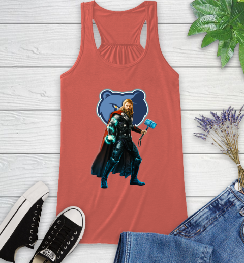 NBA Thor Avengers Endgame Basketball Memphis Grizzlies Racerback Tank 4