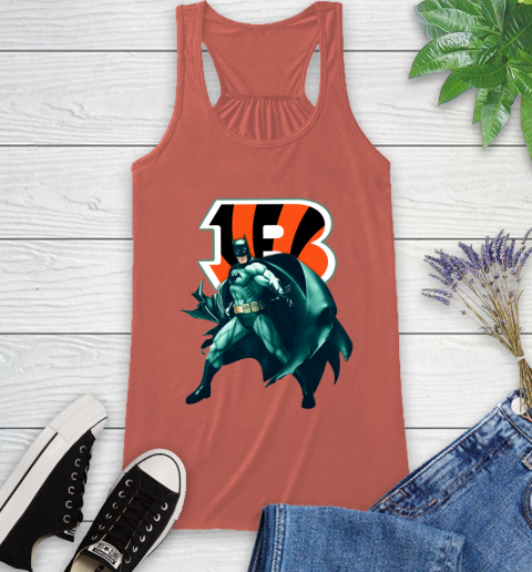 NFL Batman Football Sports Cincinnati Bengals Racerback Tank 4