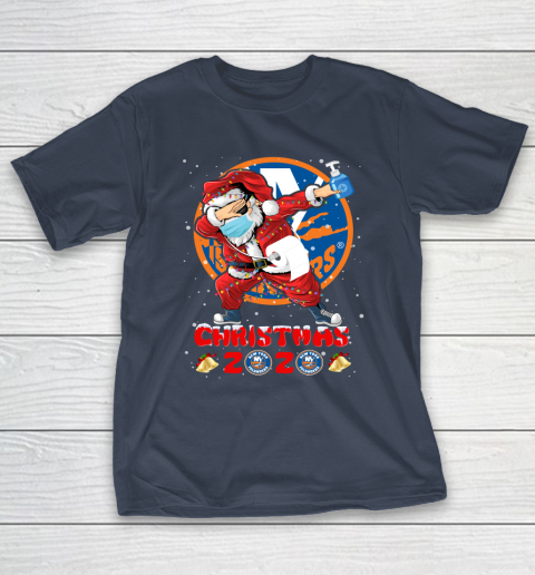New York Islanders Funny Santa Claus Dabbing Christmas 2020 NHL T-Shirt 3