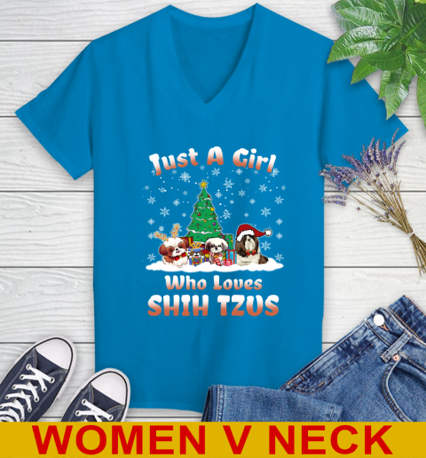 Christmas Just a girl who love shih tzus dog pet lover 220