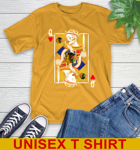 NHL Hockey Chicago Blackhawks The Queen Of Hearts Card Shirt T-Shirt 2
