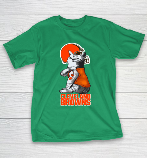 NFL Football My Cat Loves Cleveland Browns T-Shirt 5