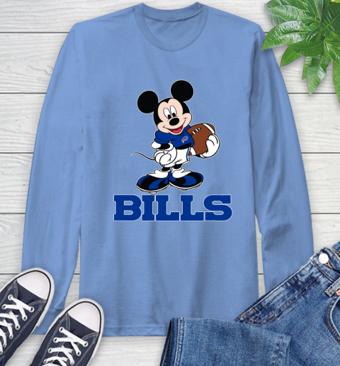 NFL Football Buffalo Bills Cheerful Mickey Mouse Shirt Long Sleeve T-Shirt 12