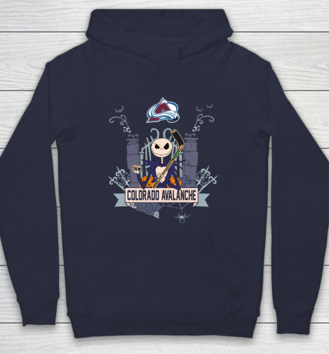 NHL Colorado Avalanche Hockey Jack Skellington Halloween Hoodie 2