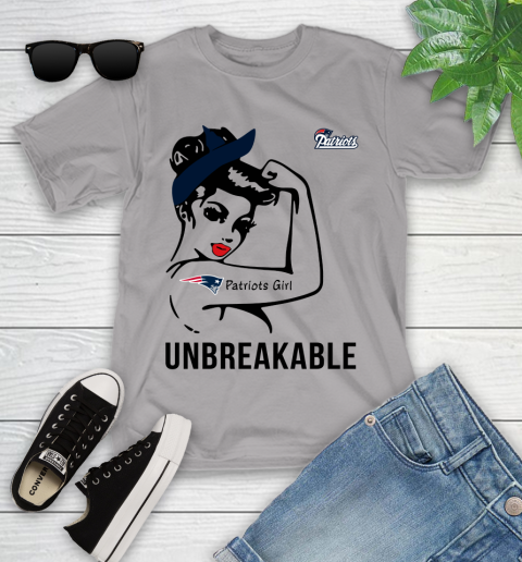 NFL New England Patriots Girl Unbreakable Football Sports Youth T-Shirt 12