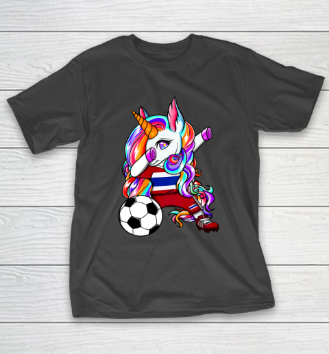 Dabbing Unicorn Thailand Soccer Fans Jersey Thai Football T-Shirt 14
