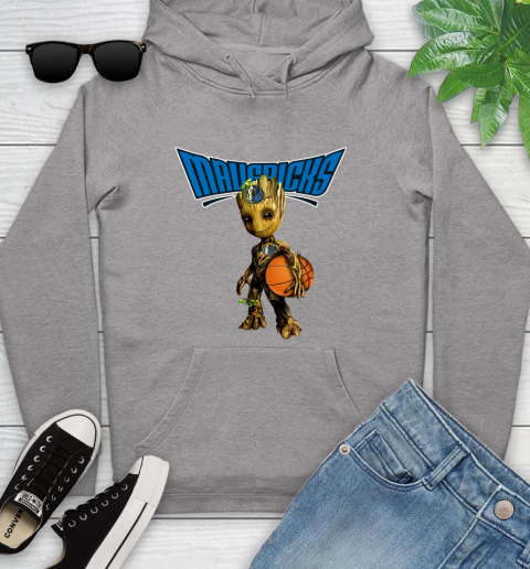 Dallas Mavericks NBA Basketball Groot Marvel Guardians Of The Galaxy Youth Hoodie 6