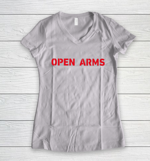 Open Arms Pep Guardiola - Print On Front And Back Women's V-Neck T-Shirt
