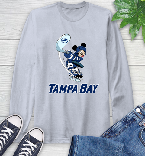 NHL Hockey Tampa Bay Lightning Cheerful Mickey Mouse Shirt Long Sleeve T-Shirt 7 NHL Hockey Tampa Bay Lightning Cheerful Mickey Mouse Shirt Long Sleeve T-Shirt - Image 7