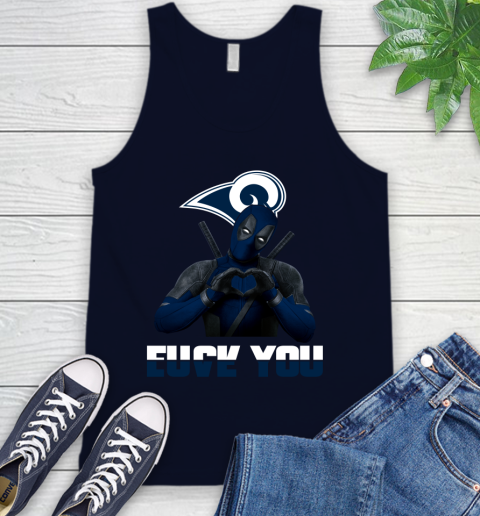 NHL Los Angeles Rams Deadpool Love You Fuck You Football Sports Tank Top 2