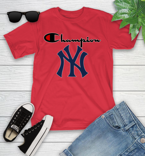 MLB Baseball New York Yankees Champion Shirt Youth T-Shirt 8
