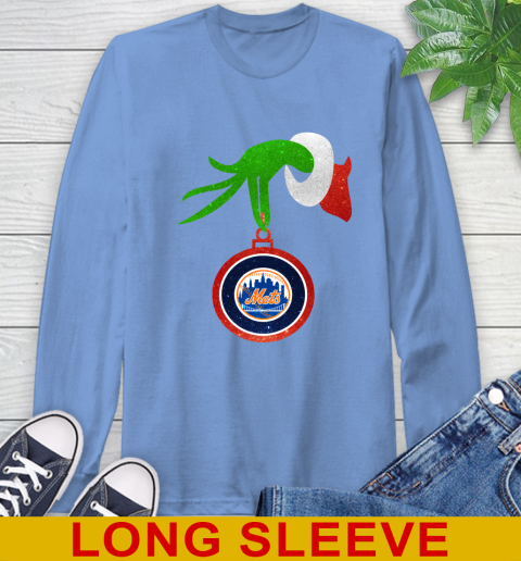 New York Mets Grinch Merry Christmas MLB Baseball Long Sleeve T-Shirt 11