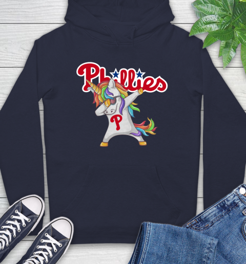 Philadelphia Phillies MLB Baseball Funny Unicorn Dabbing Sports Hoodie 4
