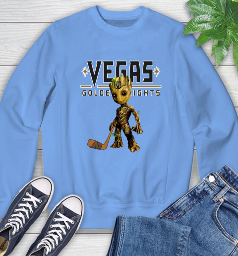 Vegas Golden Knights NHL Hockey Groot Marvel Guardians Of The Galaxy Sweatshirt 11
