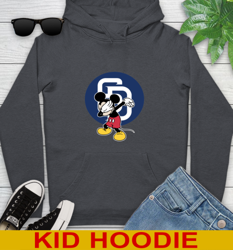 San Diego Padres MLB Baseball Dabbing Mickey Disney Sports Youth Hoodie 9