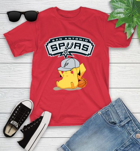 NBA Pikachu Basketball Sports San Antonio Spurs Youth T-Shirt 10
