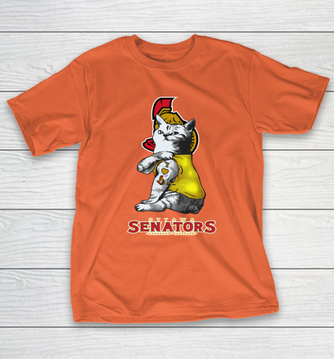 NHL My Cat Loves Ottawa Senators Hockey T-Shirt 4