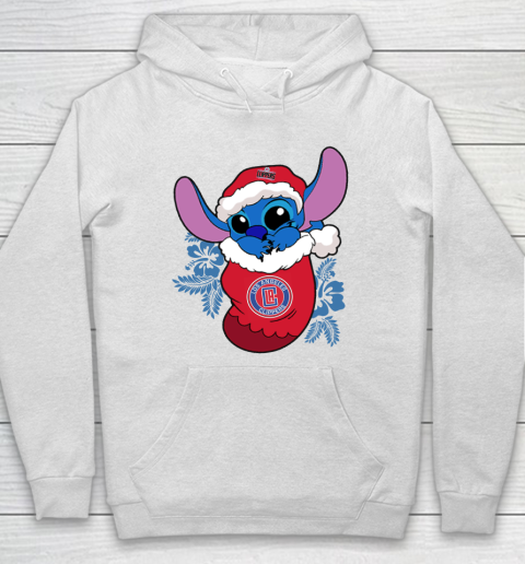 LA Clippers Christmas Stitch In The Sock Funny Disney NBA Hoodie LA Clippers Christmas Stitch In The Sock Funny Disney NBA Hoodie
