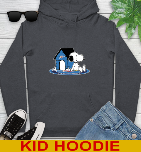 NBA Basketball Oklahoma City Thunder Snoopy The Peanuts Movie Shirt Youth Hoodie 9