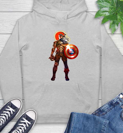 NFL Captain America Marvel Avengers Endgame Football Sports Cleveland Browns Hoodie 6