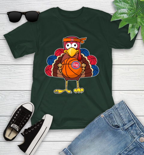 Detroit Pistons Turkey thanksgiving day Youth T-Shirt 5