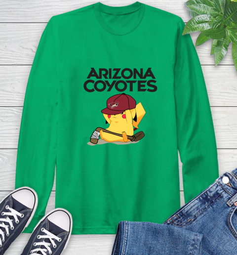 NHL Pikachu Hockey Sports Arizona Coyotes Long Sleeve T-Shirt 7