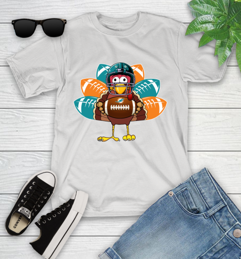 Miami Dolphins Turkey Thanksgiving Day Youth T-Shirt