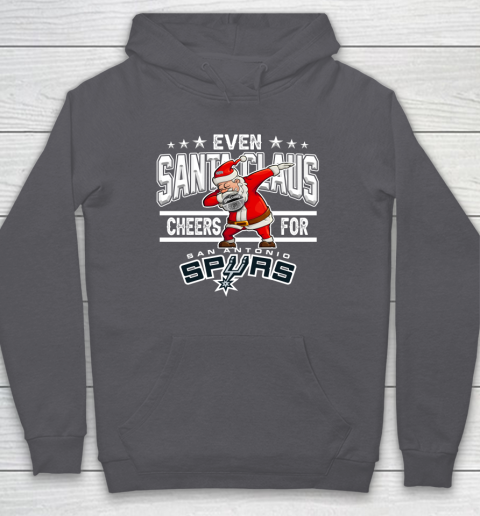 San Antonio Spurs Even Santa Claus Cheers For Christmas NBA Hoodie 4