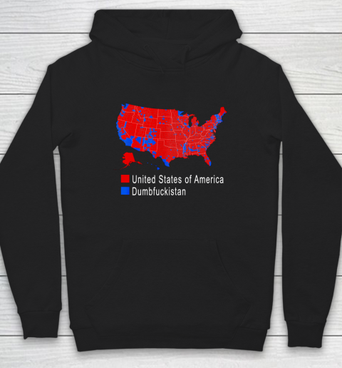 Election Map United States of America Dumbfuckistan Hoodie