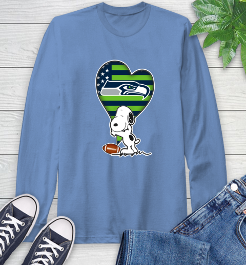 Seattle Seahawks NFL Football The Peanuts Movie Adorable Snoopy Long Sleeve T-Shirt 11
