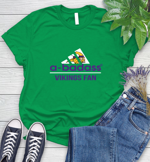 Minnesota Vikings NFL Football A Badass Adidas Adoring Fan Sports (1) Women's T-Shirt 9