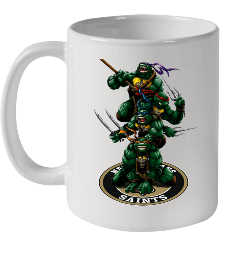 NFL Football New Orleans Saints Teenage Mutant Ninja Turtles Shirt Ceramic Mug 11oz