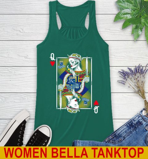 MLB Baseball Kansas City Royals The Queen Of Hearts Card Shirt Racerback Tank 5