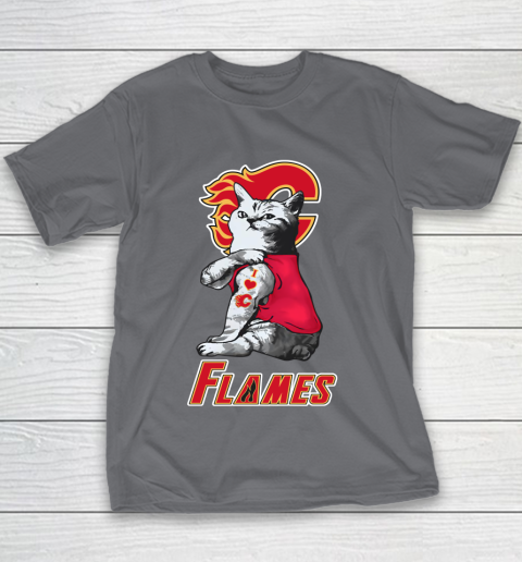 NHL My Cat Loves Calgary Flames Hockey Youth T-Shirt 5