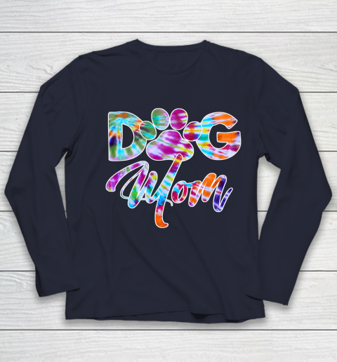 Dog Mom Shirt Tie Dye Dog Mom Apparel for Women Dog Lover Gifts Paw Youth Long Sleeve 2