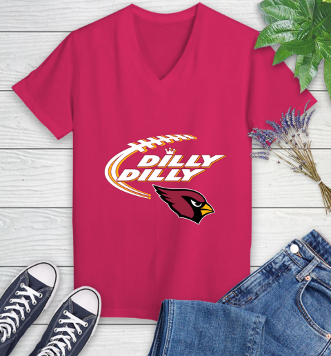 NFL Arizona Cardinals Dilly Dilly Football Sports Women's V-Neck T-Shirt 9