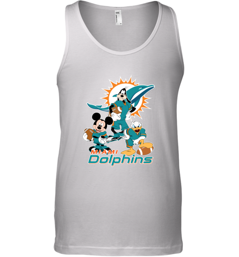 Mickey Donald Goofy The Three Miami Dolphins Football Tank Top