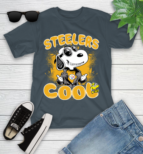 NFL Football Pittsburgh Steelers Cool Snoopy Shirt Youth T-Shirt 9