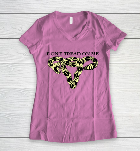 Don't Tread On Me Uterus Shirt Pro Choice Women's V-Neck T-Shirt 5