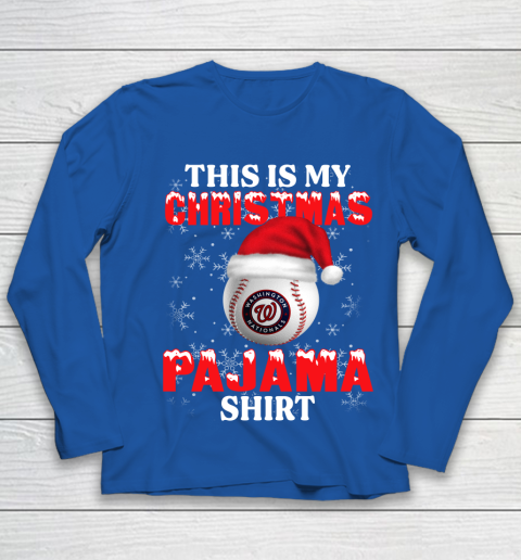 Washington Nationals This Is My Christmas Pajama Shirt MLB Youth Long Sleeve 7