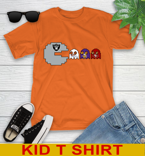Oakland Raiders NFL Football Pac Man Champion Youth T-Shirt 7