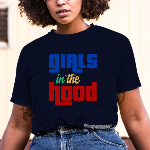 Jordan 1 Fearless Blue the Great Matching Sneaker Tshirt For Woman For Girl Girls in the Hood Black Jordan Shirt