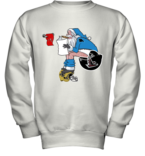 Santa Claus Carolina Panthers Shit On Other Teams Christmas Youth Sweatshirt