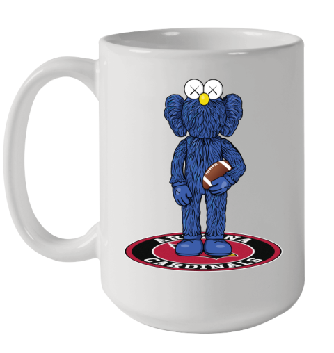 NFL Football Arizona Cardinals Kaws Bff Blue Figure Shirt Ceramic Mug 15oz