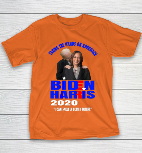 Anti Joe Biden Kamala Harris Hands On Can Smell The Future Youth T-Shirt 4