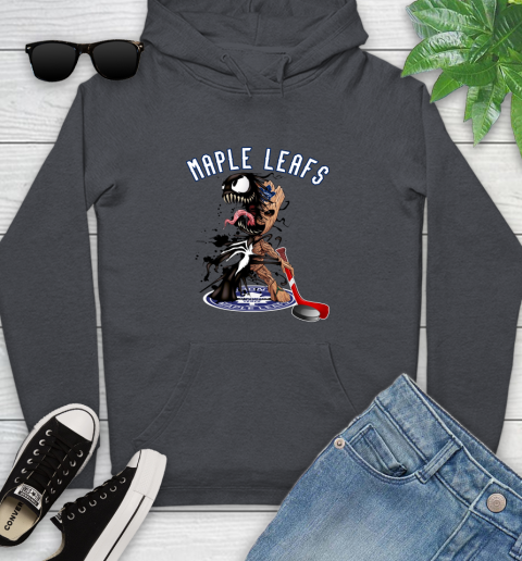 NHL Toronto Maple Leafs Hockey Venom Groot Guardians Of The Galaxy Youth Hoodie 8